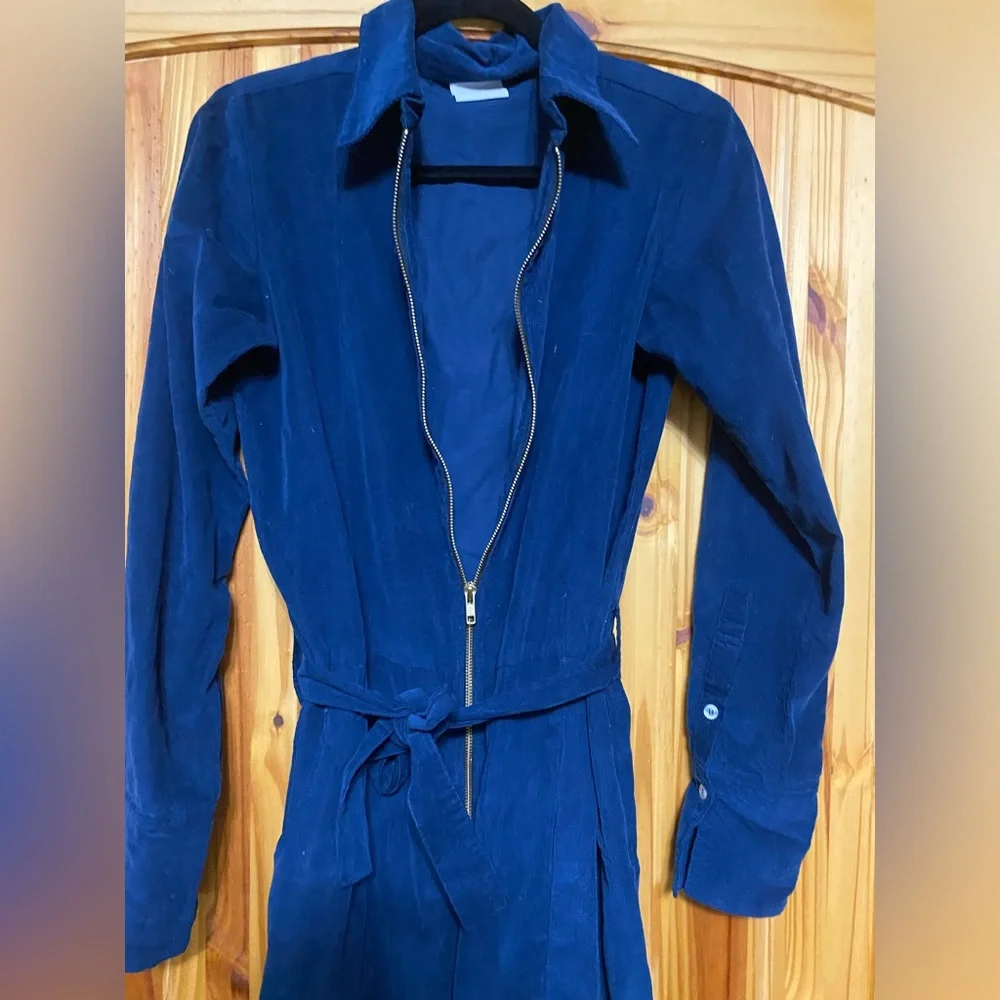 Rue Stiic blue corduroy Utility Jumpsuit - Picture 4 of 6